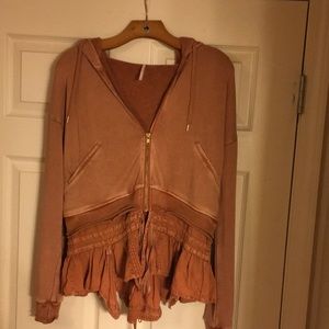 Free People Ruffle Hem Jacket